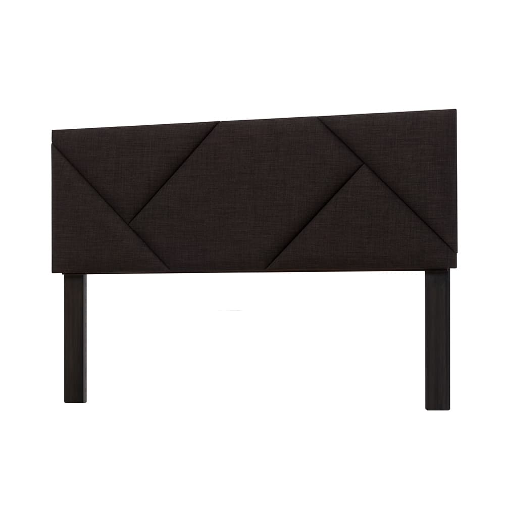 Lifestyle image of the City X Qb Bedhead Tile Upholstered (Charcoal, Cargo Graphite) from Forty Winks