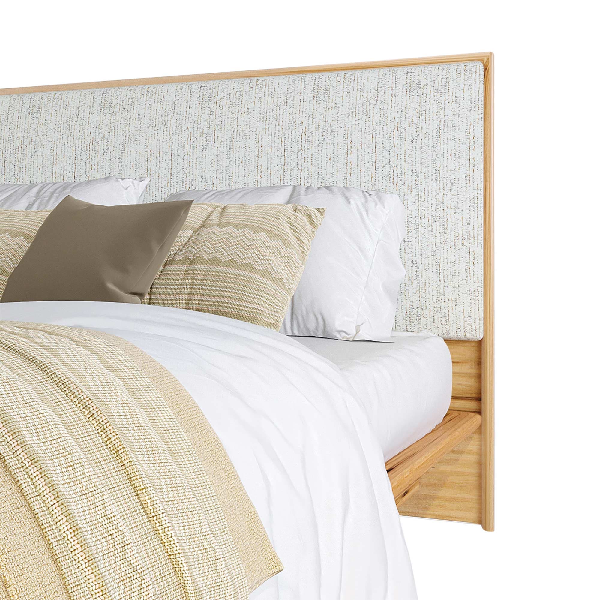 Detail image of the  Soho Narrow Qb Bed W/Timber Base (Light Ash, Montague Alabaster) from Forty Winks