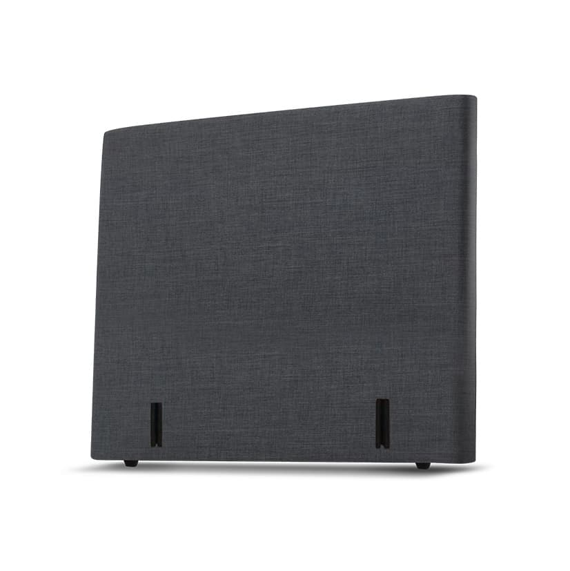 Lifestyle image of the  Elara Plain Qb Bedhead (Graphite) from Forty Winks