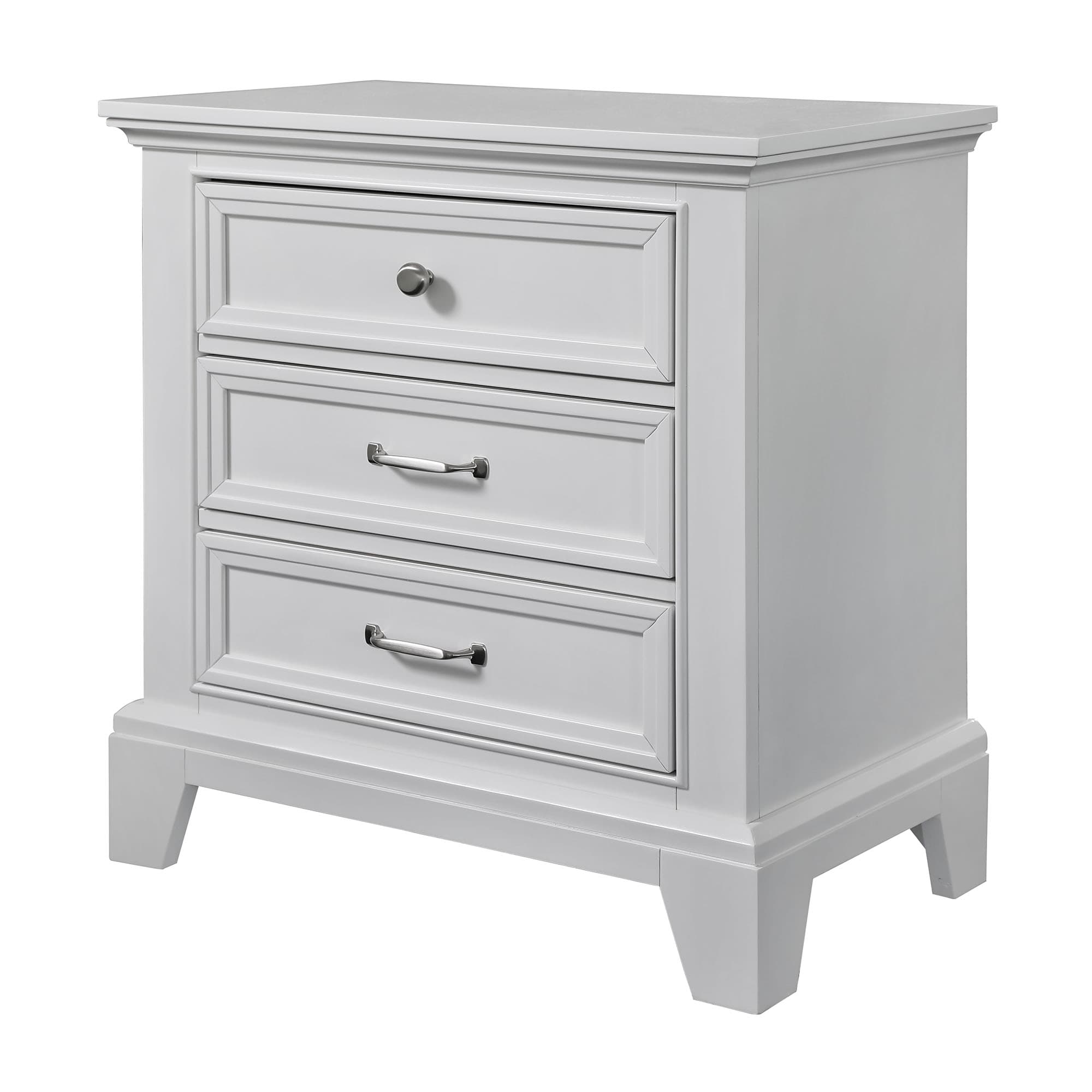 Lifestyle image of the  Fulham Bedside Table 3 Drawer from Forty Winks