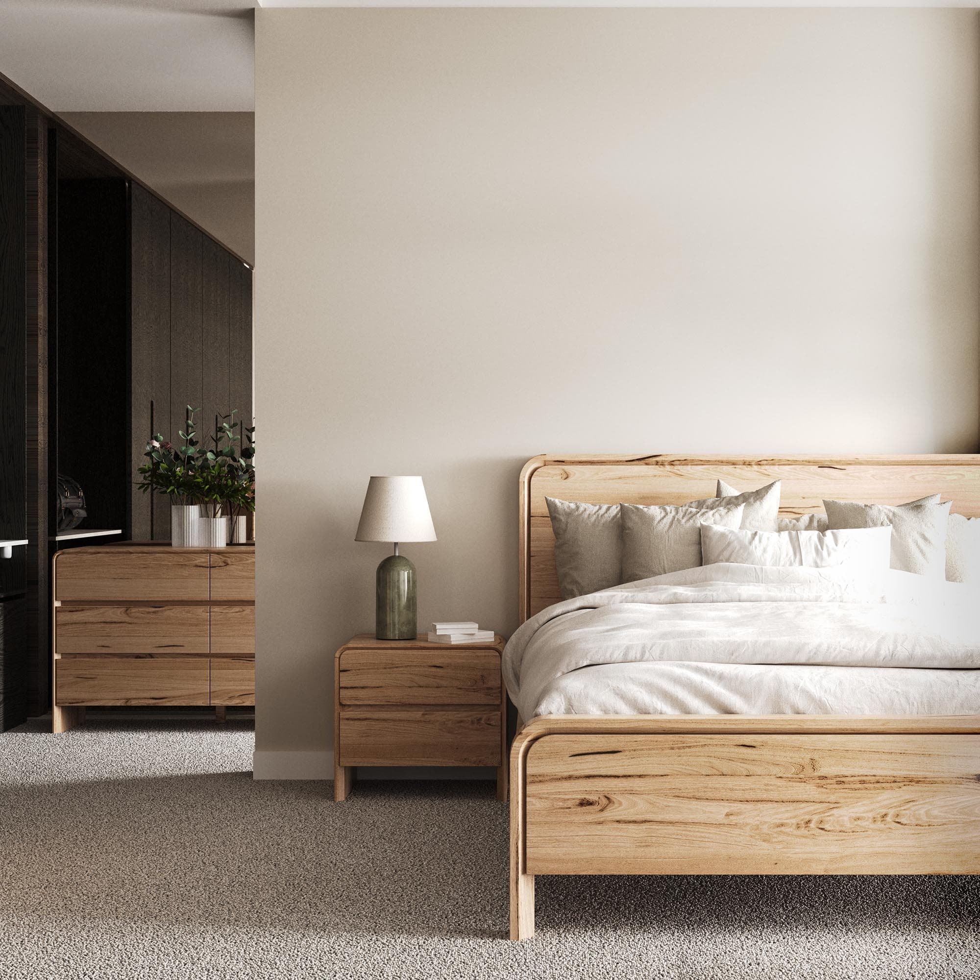 Lifestyle image of the  Lena Qb Bed W/Led Usb from Forty Winks