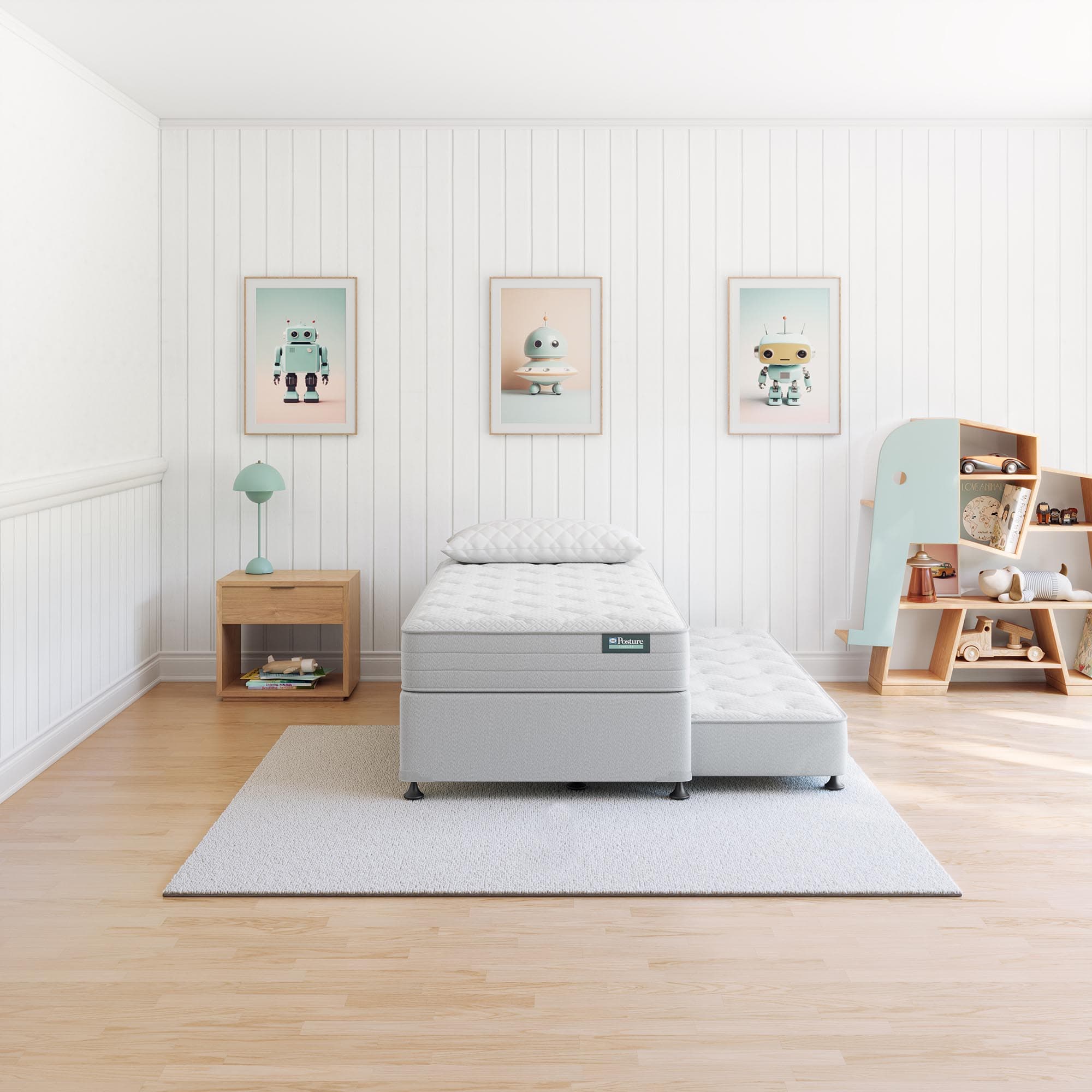 Lifestyle image of the Sealy Trundle Base Ksb from Forty Winks