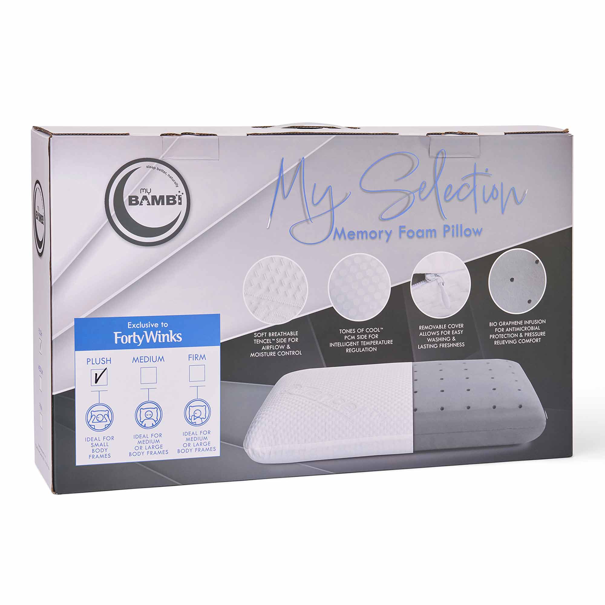 Product image of the  My Selection Memory Foam Pillow Plush from Forty Winks