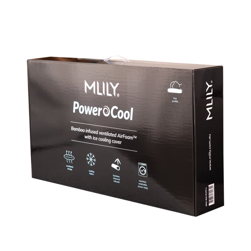 Lifestyle image of the Mlily Power Cool Pillow Low Profile (70X40X13) from Forty Winks