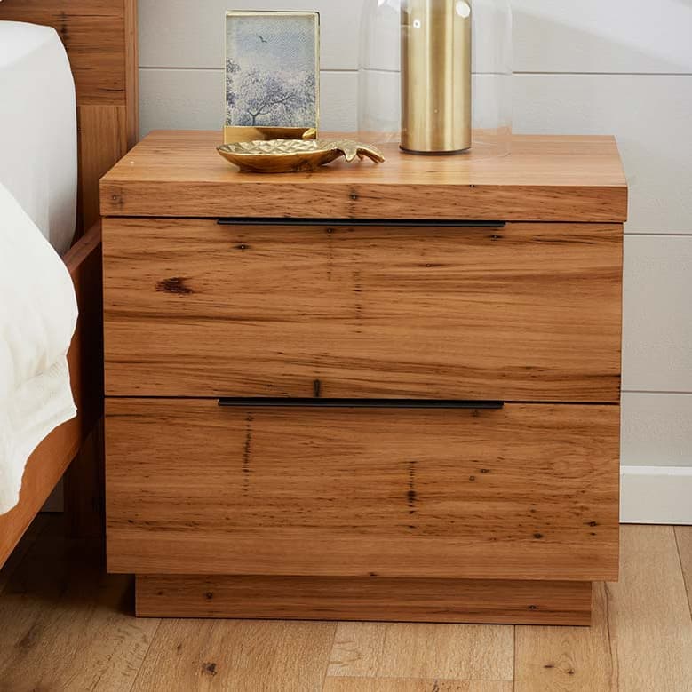 Lifestyle image of the Urban Bedside Table from Forty Winks
