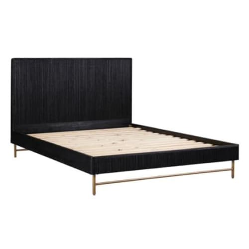 3D image of the Razzo Queen Bed Black from Forty Winks