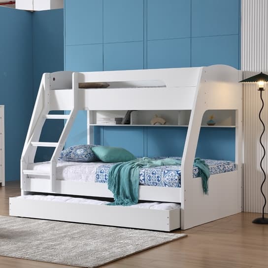 3D image of the Rhino (Ivory White) Sb/Db Bunk W/Trundle from Forty Winks